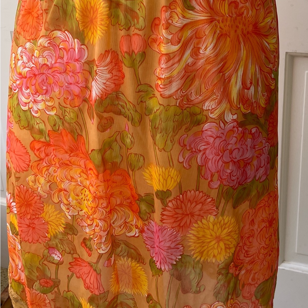 Vintage Bright Floral Vanity Fair Half Slip Size Medium - Picture 6 of 11
